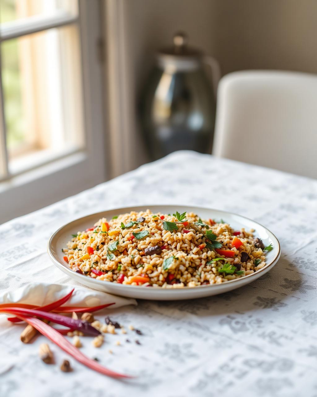 Freshly prepared plate of clean, sourced food